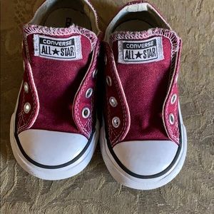 Gently Worn Maroon Toddler Converse